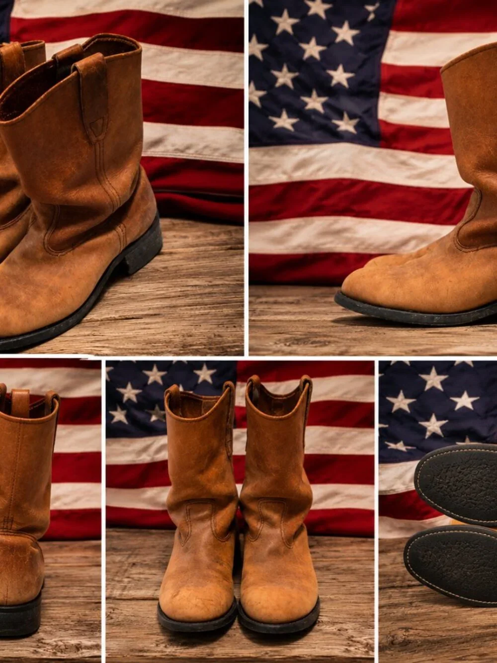 VTG Red Wing Pecos Pull On Work Boots USA Men's 9M Brown Leather Biltrite Soles